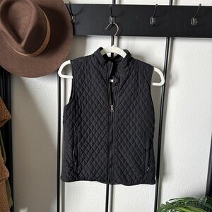 Bolle black quilted puffer lightweight classic vest coat jacket